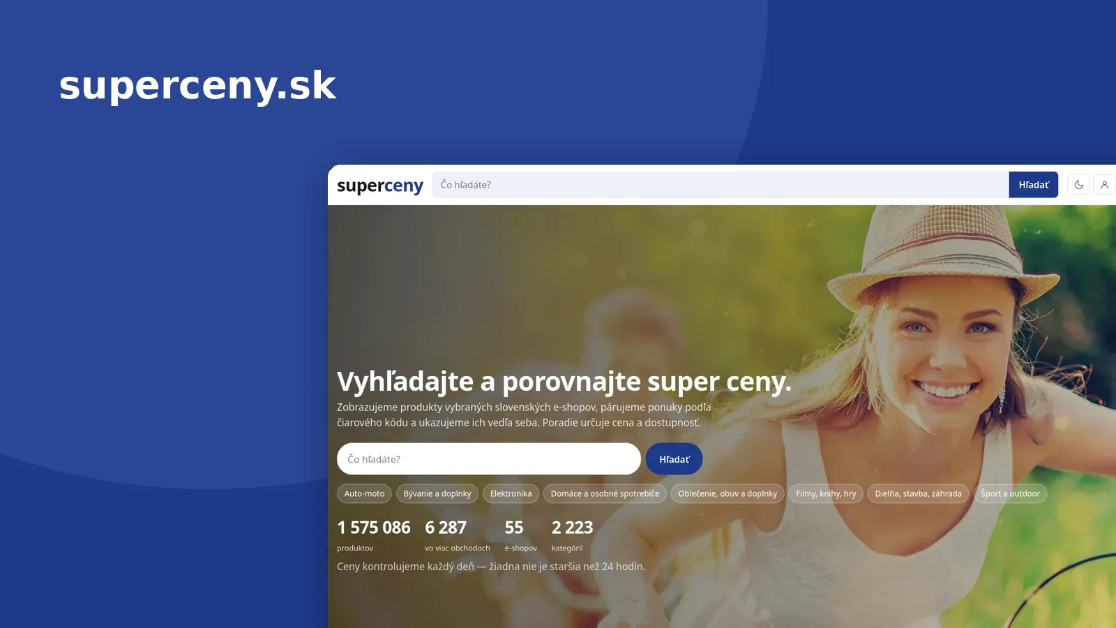 Úvodná stránka portálu superceny.sk