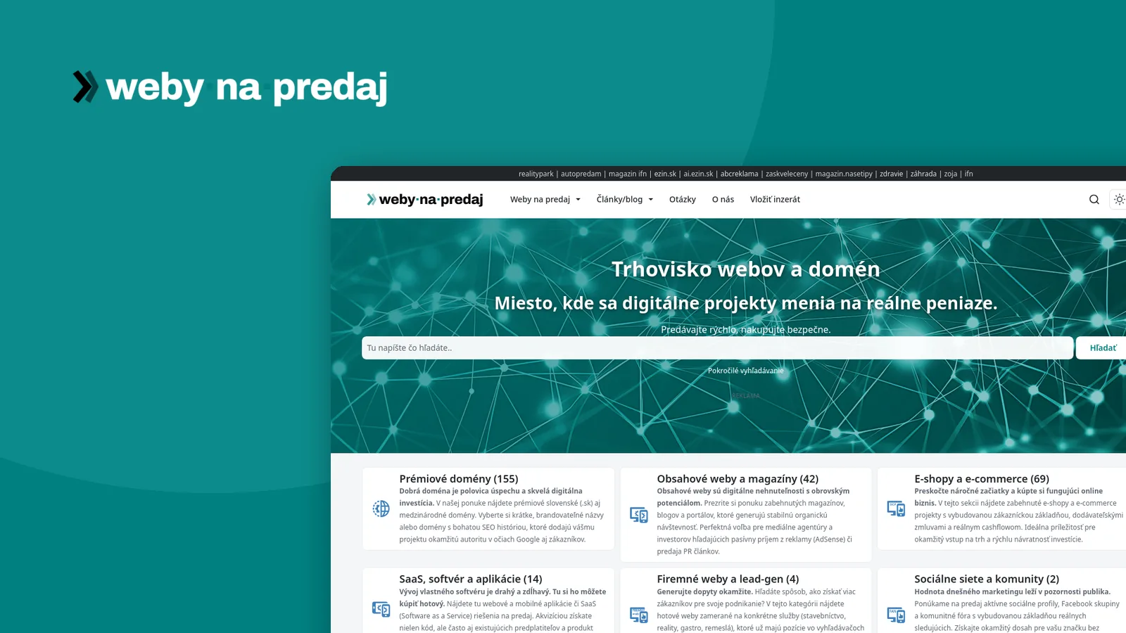 Weby a domény webynapredaj.sk
